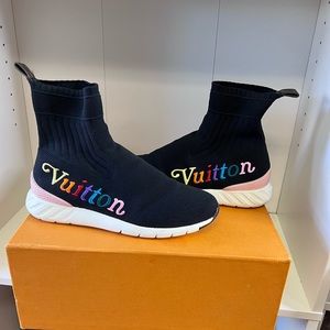 Louis Vuitton Aftergame Sneaker Black Boots Size 35